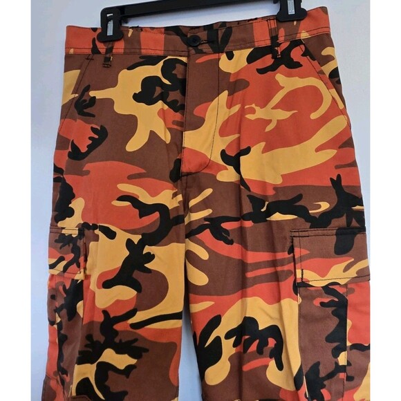 Rothco Pants Mens Small BDU Orange Camo Military Cargo Army Fatigue NWT - Picture 2 of 8